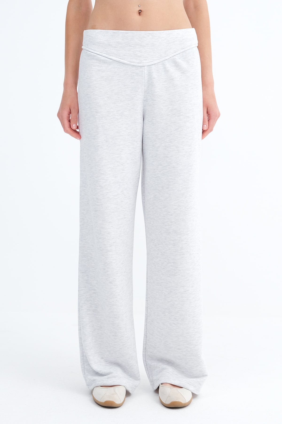 Snow-Melange_Elastic-Waist-Sweatpants-addax