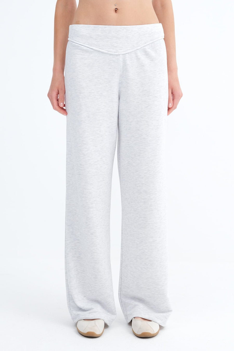 Snow-Melange_Elastic-Waist-Sweatpants-addax