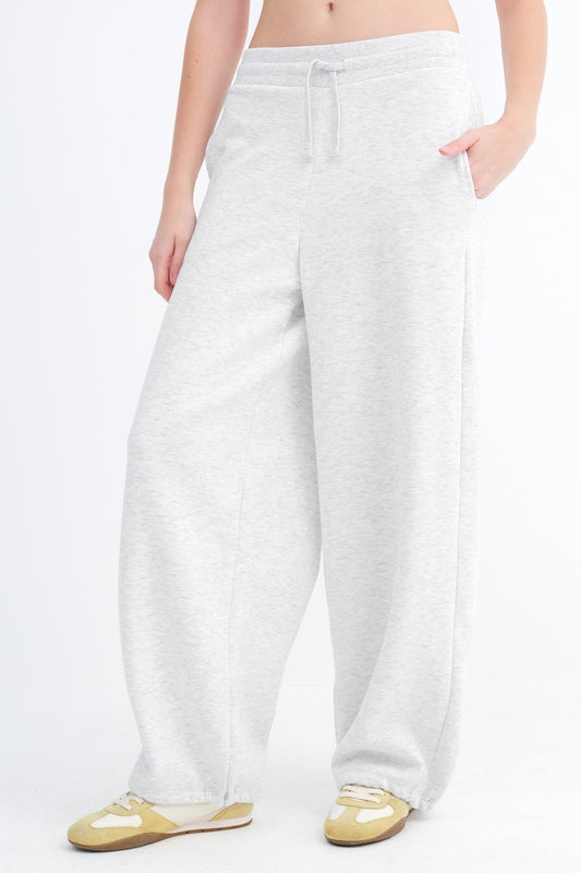Snow-Melange_Elasticated-Hem-Fleece-Joggers-addax