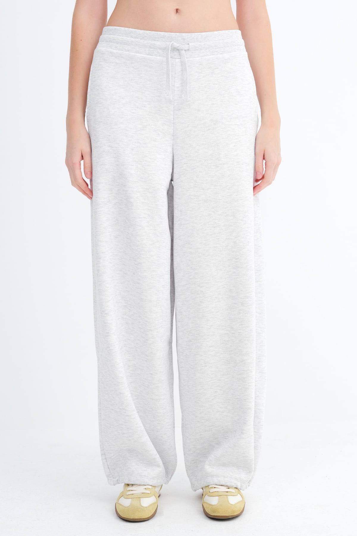 Snow-Melange_Elasticated-Hem-Fleece-Joggers-addax