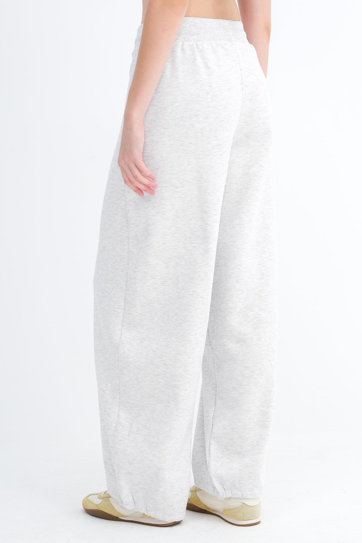 Snow-Melange_Elasticated-Hem-Fleece-Joggers-addax