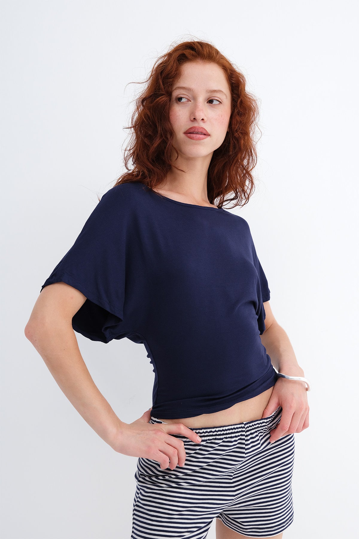 Dark-Night-Blue_Boat-Neck-Basic-T-shirt-addax