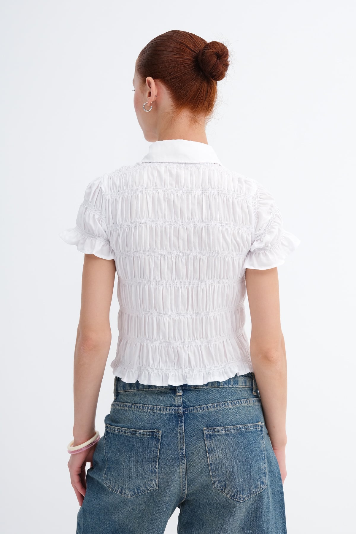 White_Shirred-Detail-Short-Sleeve-Shirt-addax