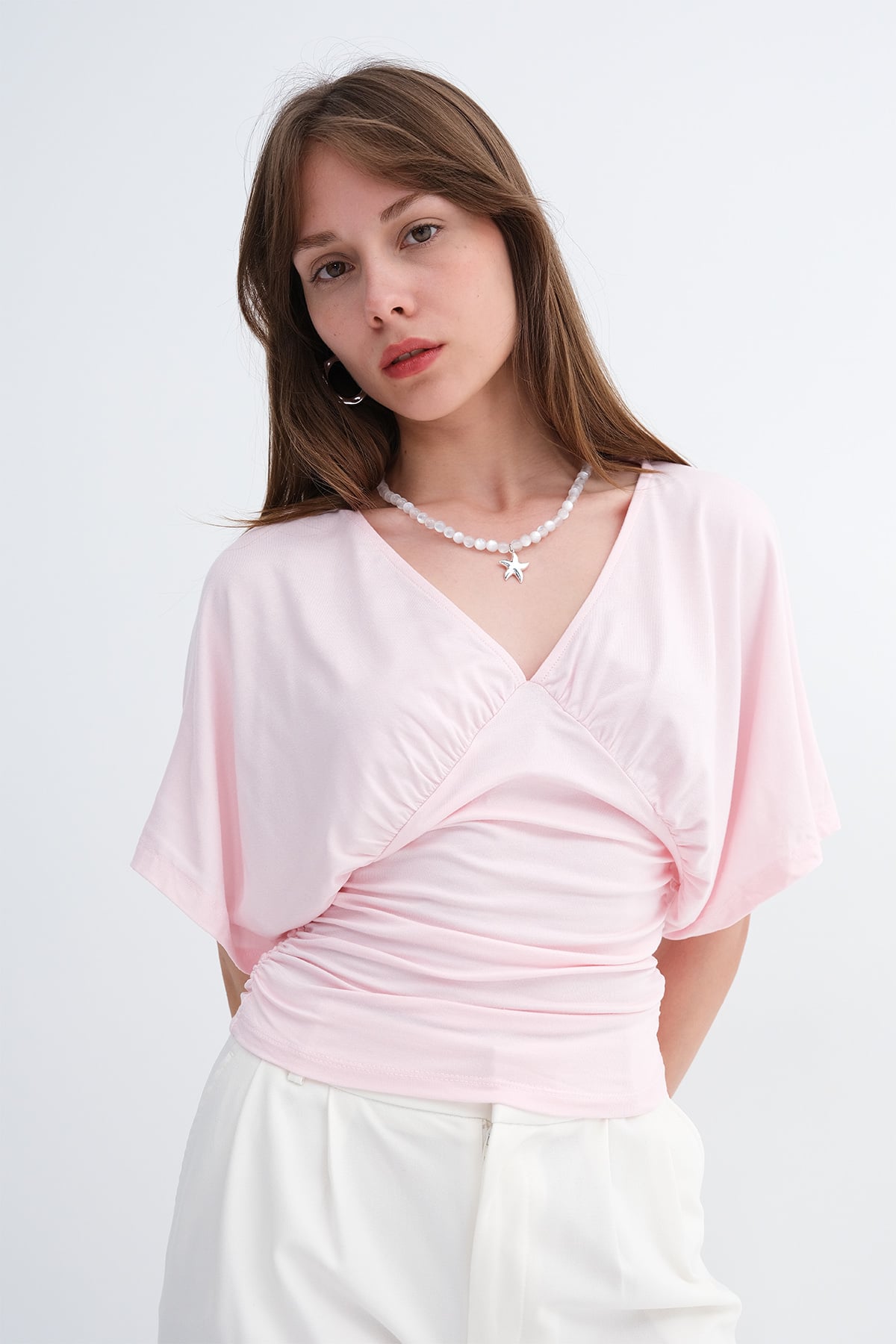 Lotus_V-Neck-Ruched-Blouse-addax