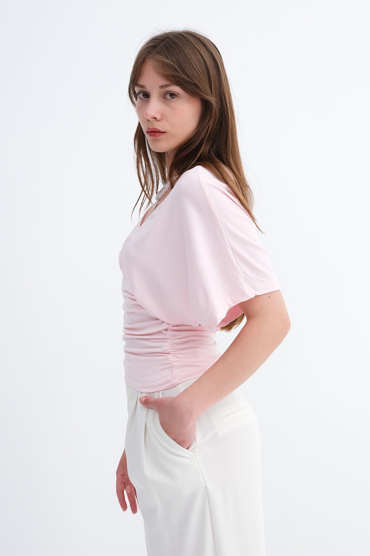 Lotus_V-Neck-Ruched-Blouse-addax