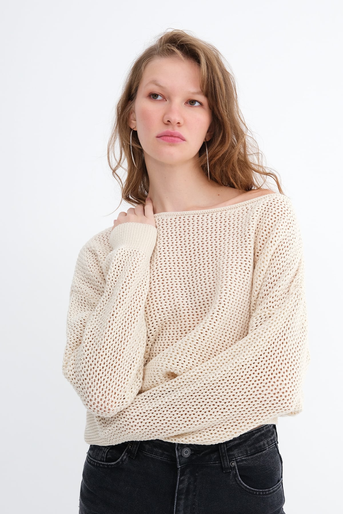 Ecru_Openwork-Knit-Sweater-addax