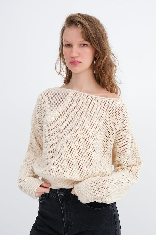 Ecru_Openwork-Knit-Sweater-addax