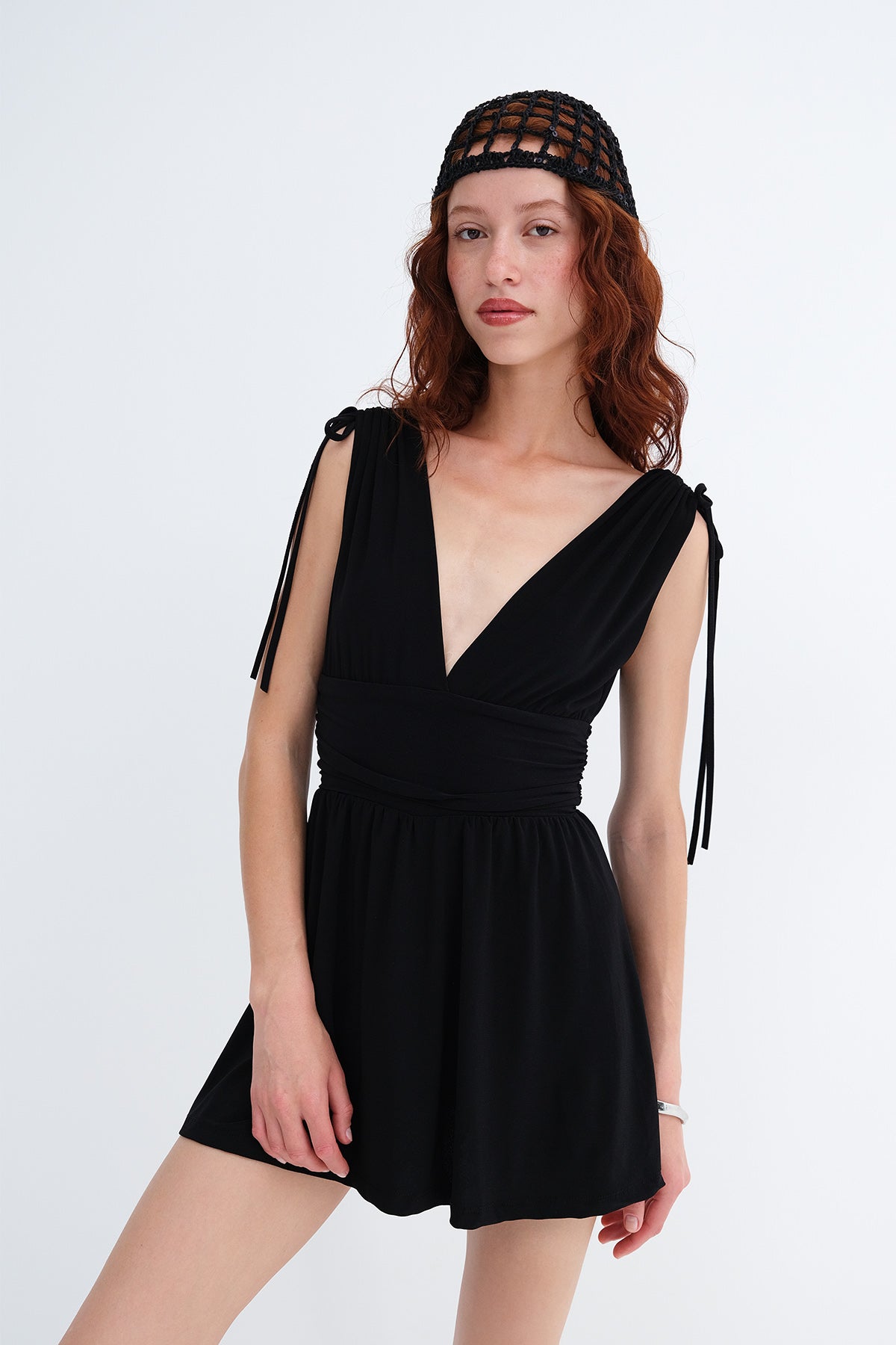 Black_V-Neck-Mini-Dress-with-Shoulder-Ties-addax