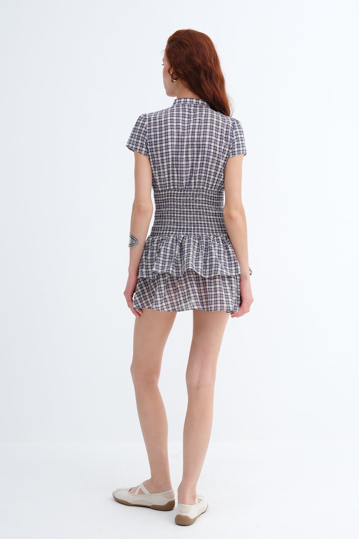 Navy-Blue-stone_Checked-Ruffled-Mini-Dress-addax