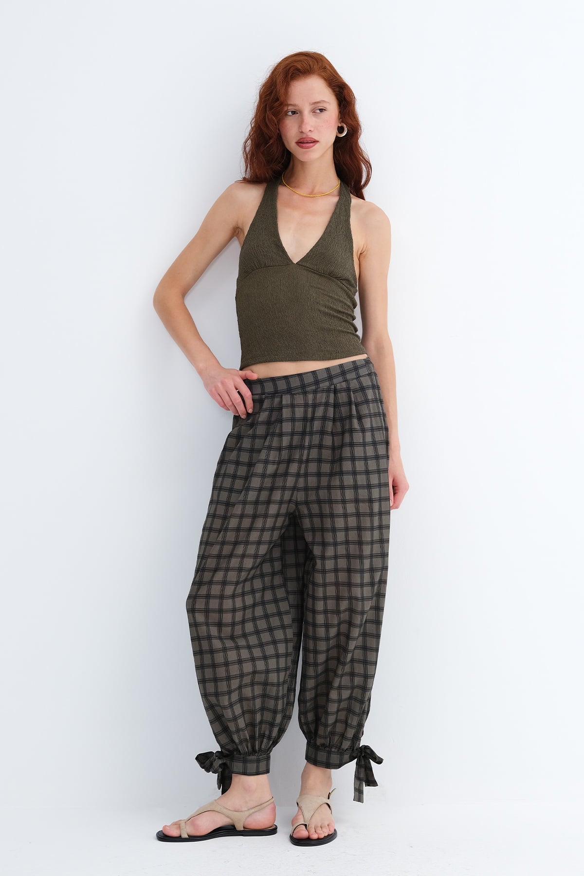 Khaki_Plaid-Patterned-Harem-Pants-addax