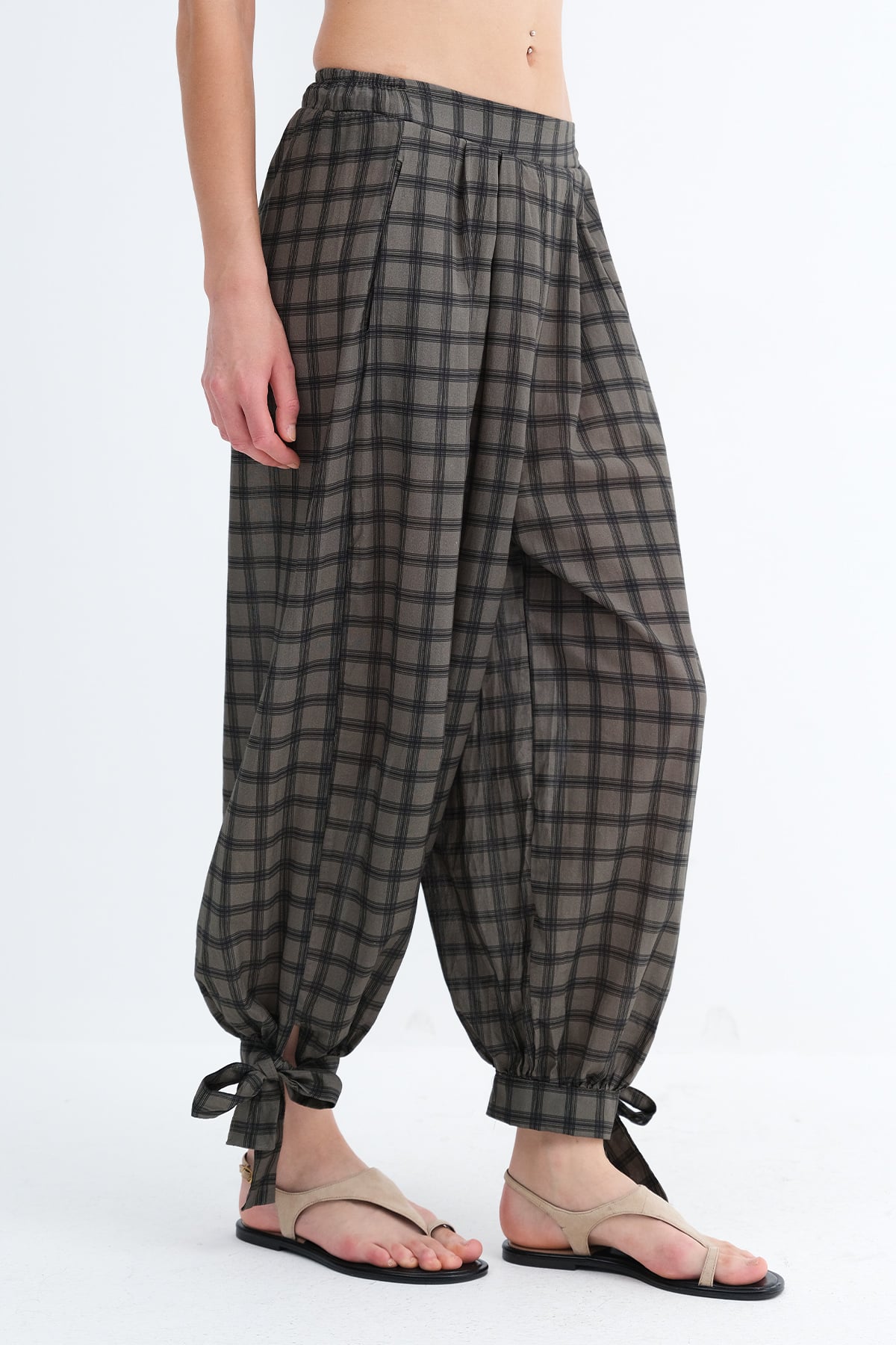 Khaki_Plaid-Patterned-Harem-Pants-addax