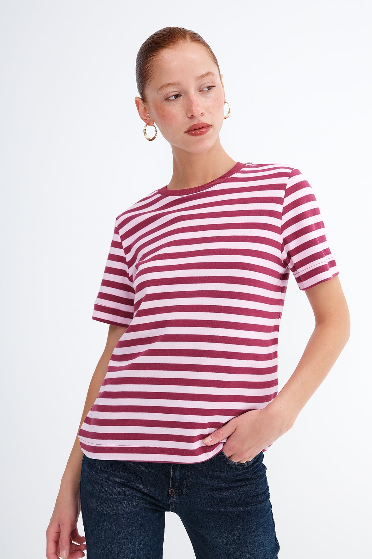Lotus-Gardenia_Striped-Short-Sleeve-T-Shirt-addax