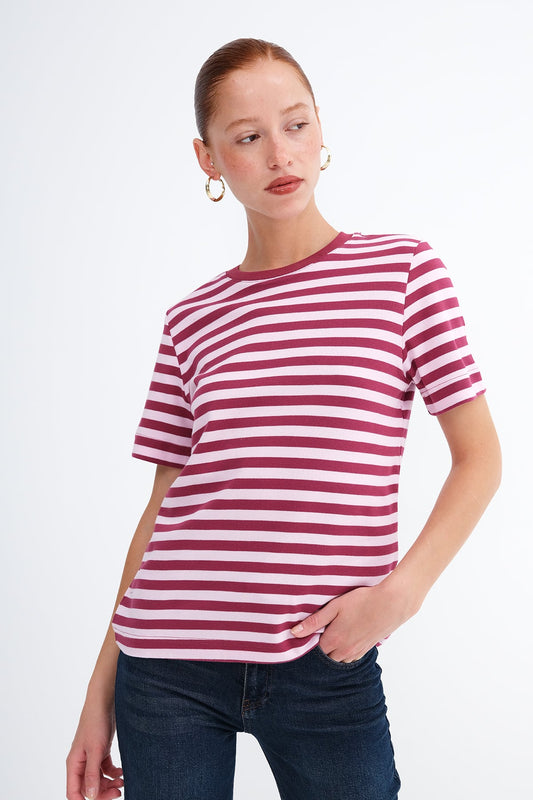 Lotus-Gardenia_Striped-Short-Sleeve-T-Shirt-addax