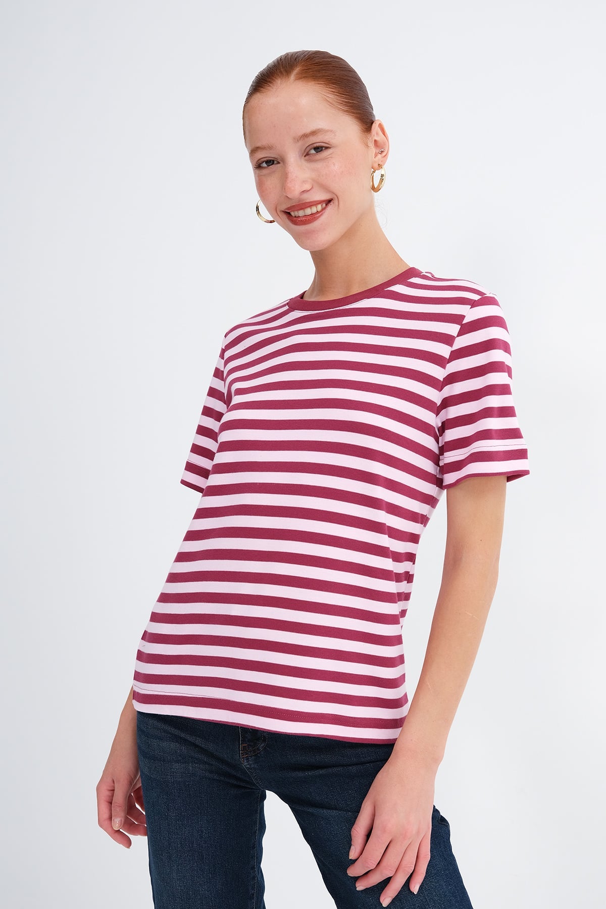 Lotus-Gardenia_Striped-Short-Sleeve-T-Shirt-addax