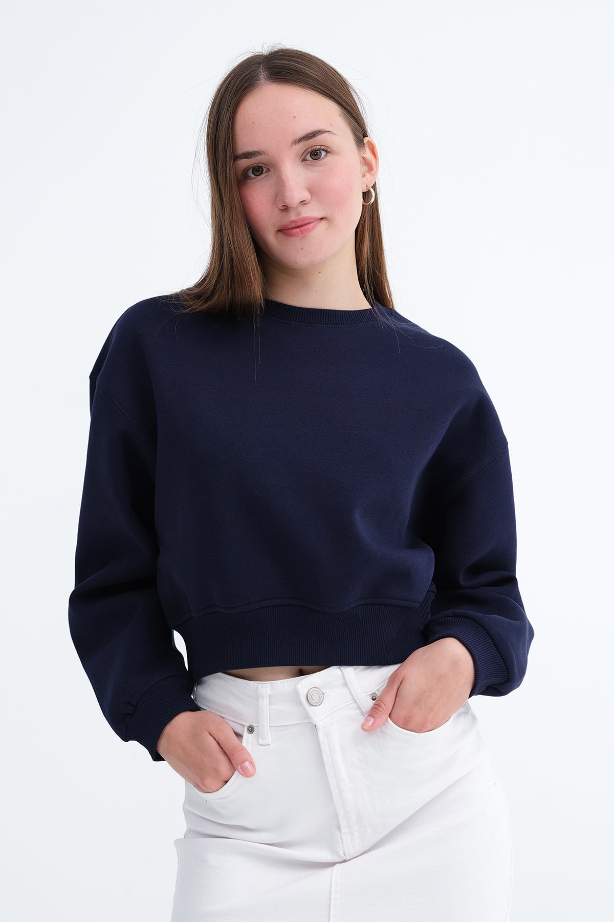 Dark-Night-Blue_Brushed-Crew-Neck-Sweatshirt-addax