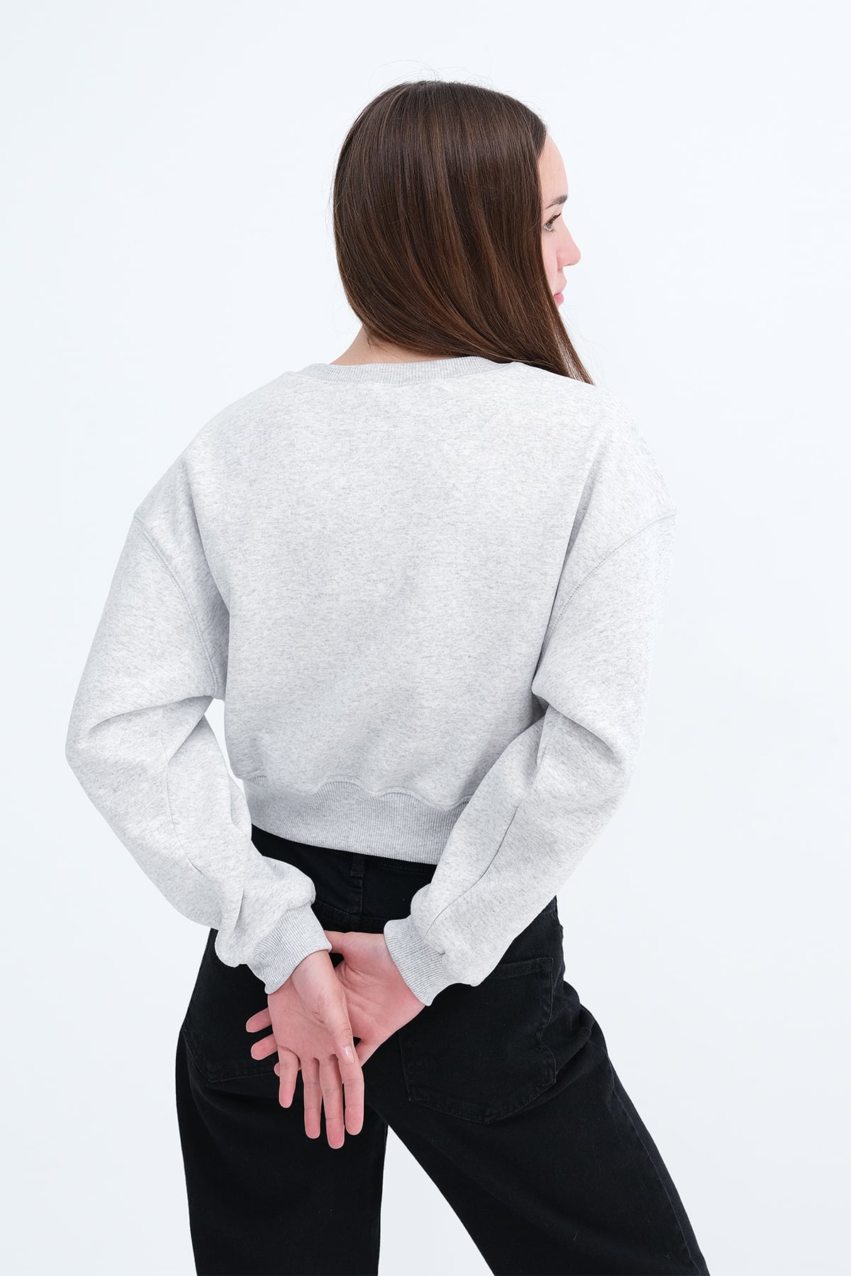 Snow-Melange_Brushed-Crew-Neck-Sweatshirt-addax