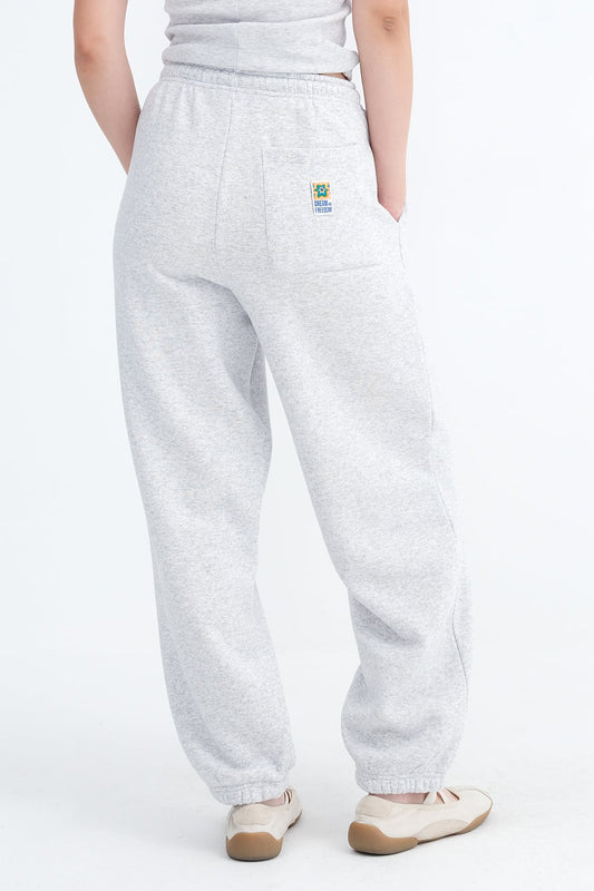 Snow-Melange_Cuffed-Fleece-Sweatpants-addax