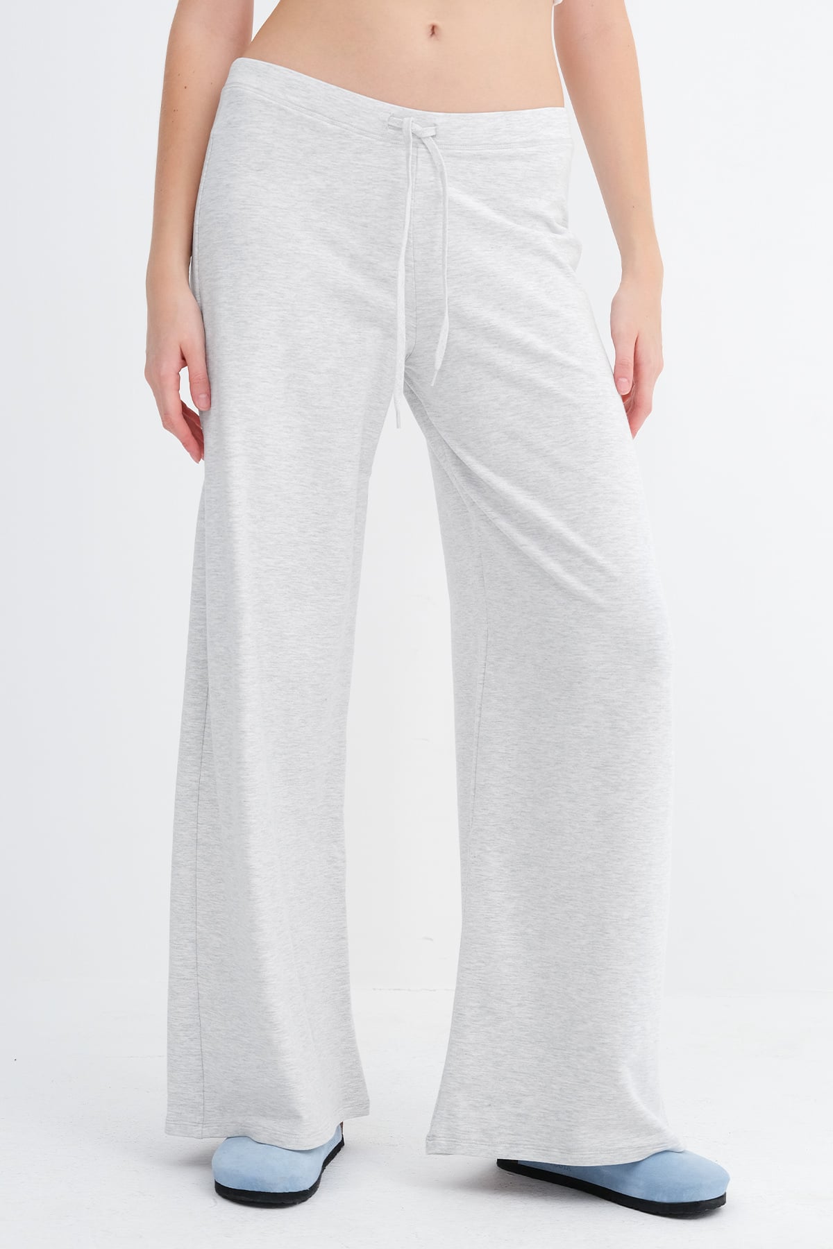 Snow-Melange_Elasticated-Waist-Modal-Joggers-addax