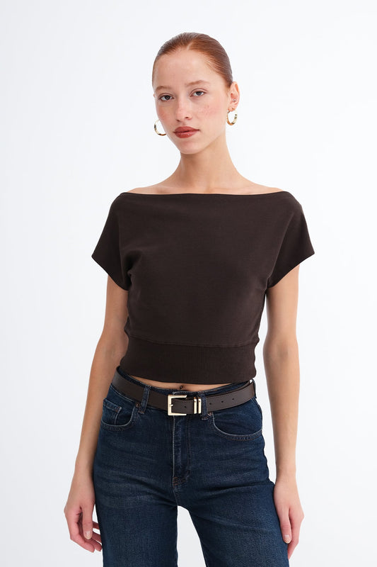 Bitter-Coffee_Boat-Neck-Crop-T-Shirt-addax