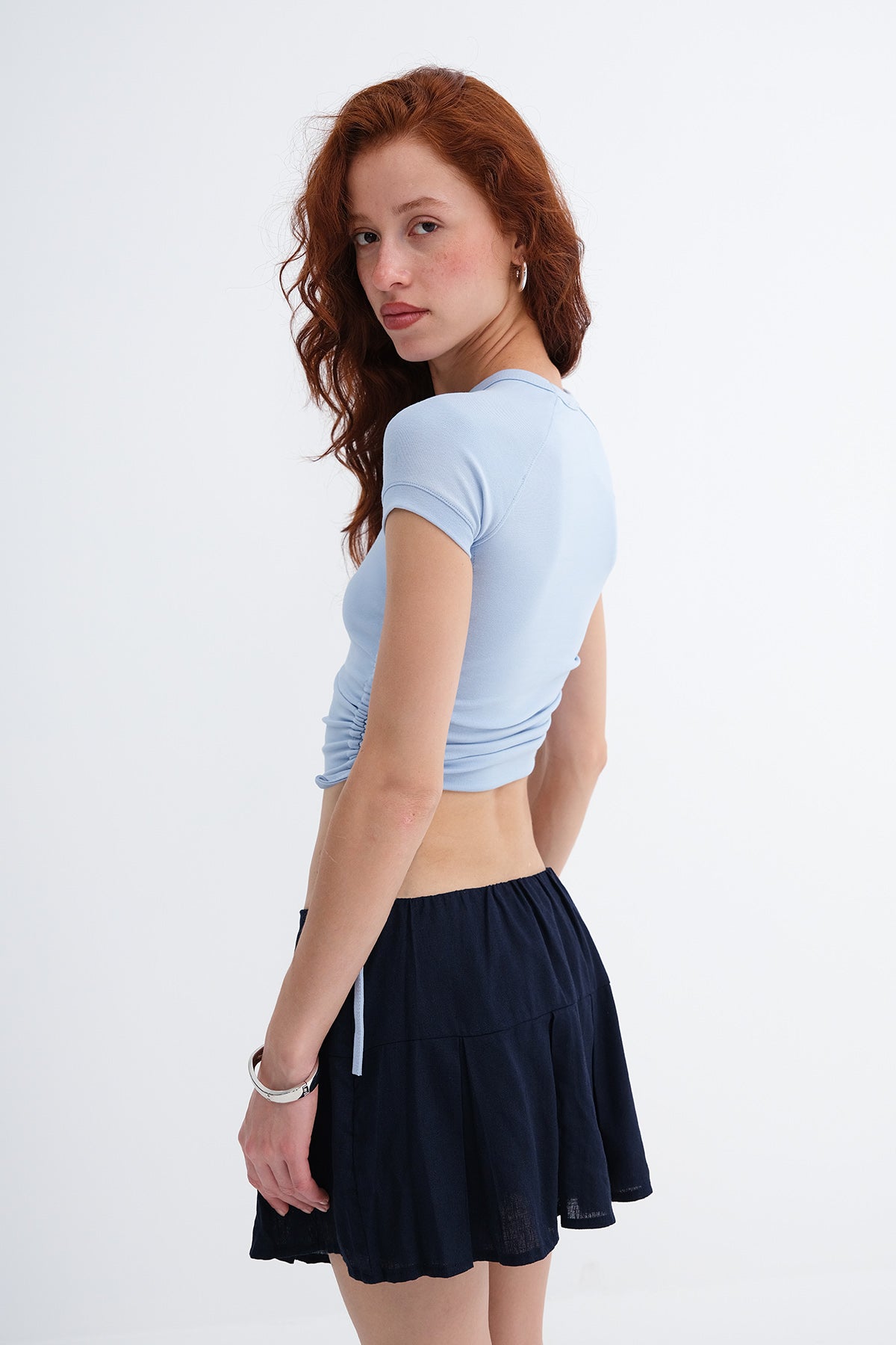 Baby-Blue_Side-Gathered-T-Shirt-addax