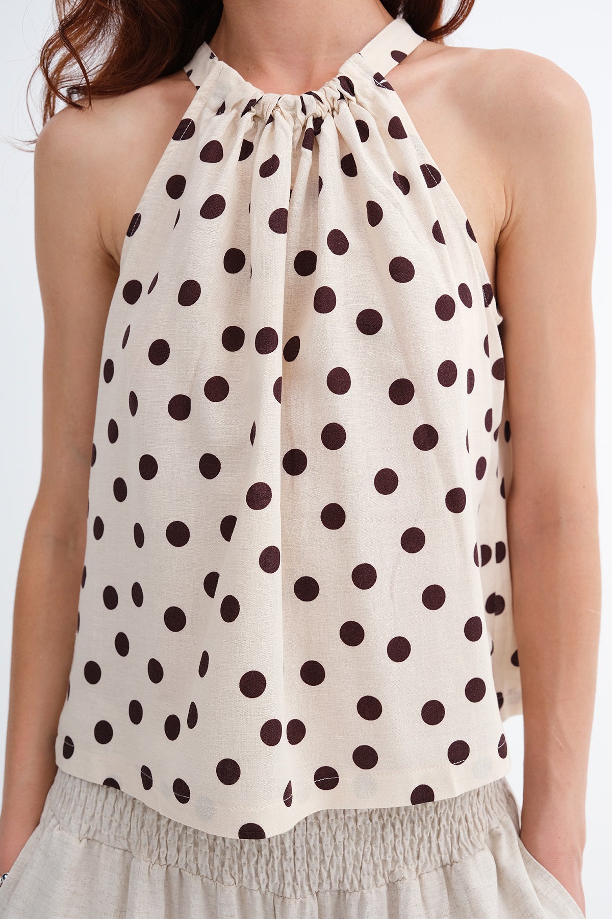 Polka-Dot_Sleeveless-Neckline-Blend-Blouse-addax