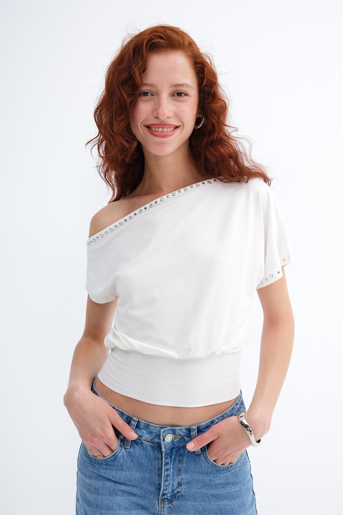Ecru_Asymmetrical-Studded-T-Shirt-addax