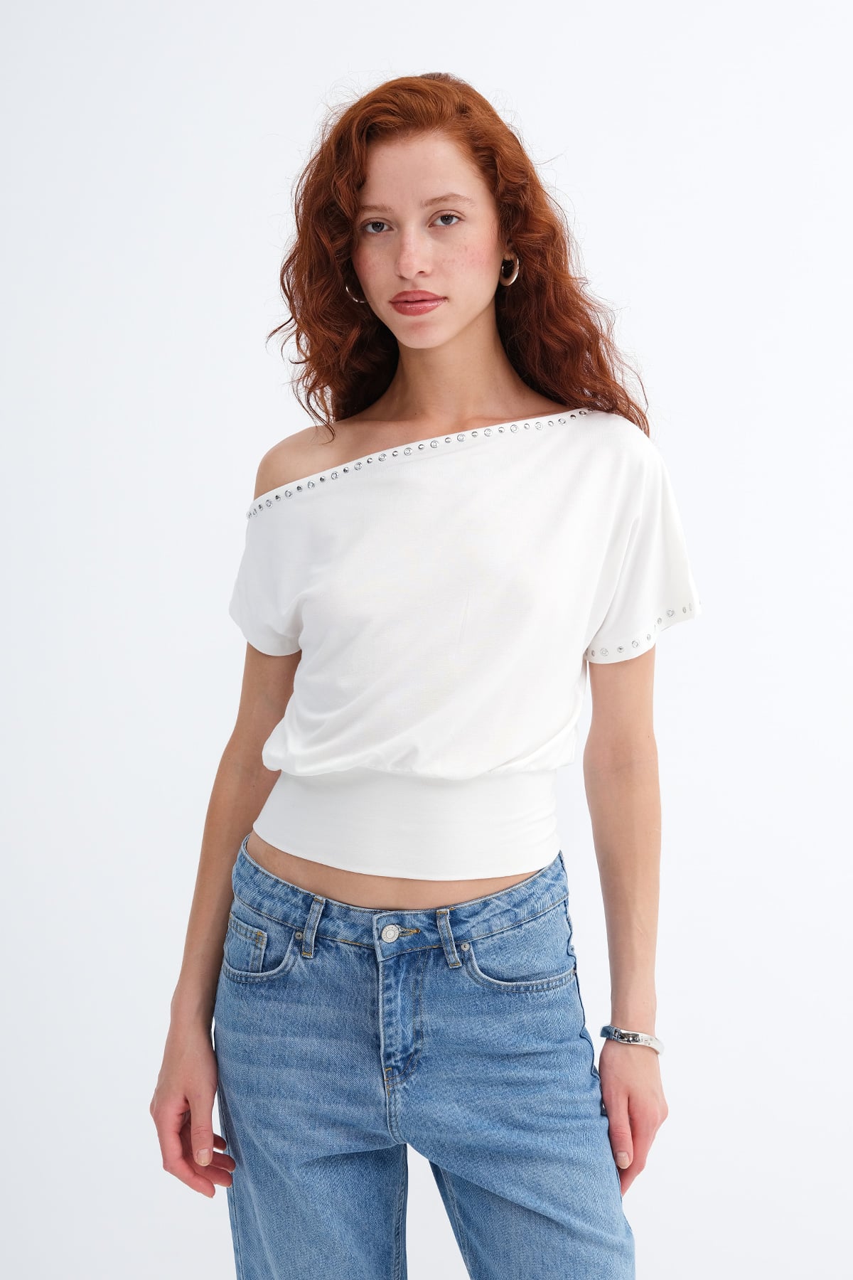 Ecru_Asymmetrical-Studded-T-Shirt-addax