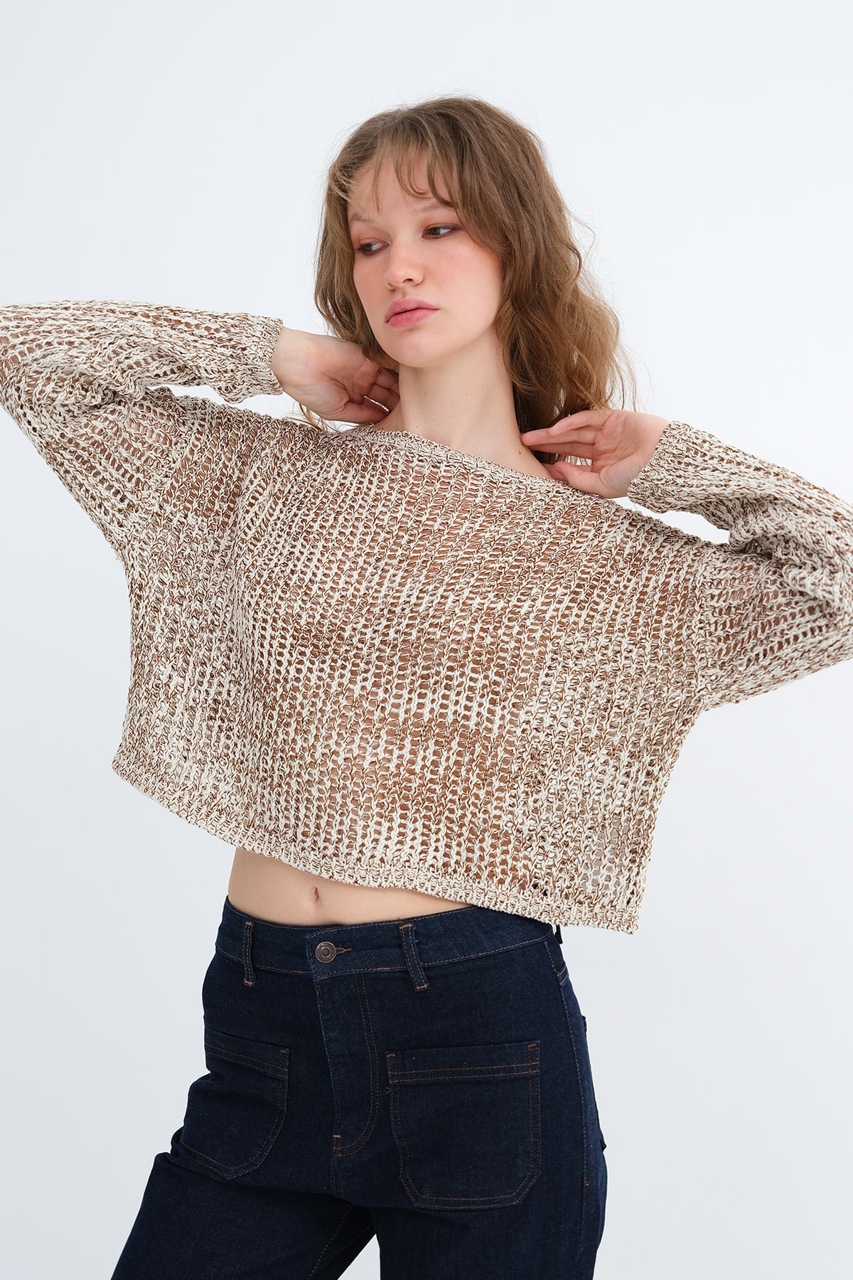 Mink_Crew-Neck-Openwork-Knitwear-addax