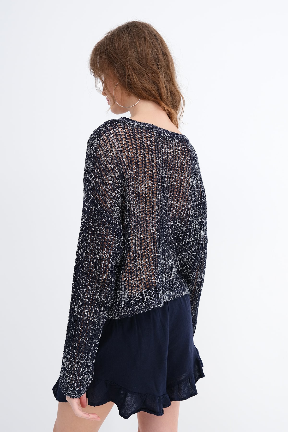 Dark-Night-Blue_Crew-Neck-Openwork-Knitwear-addax