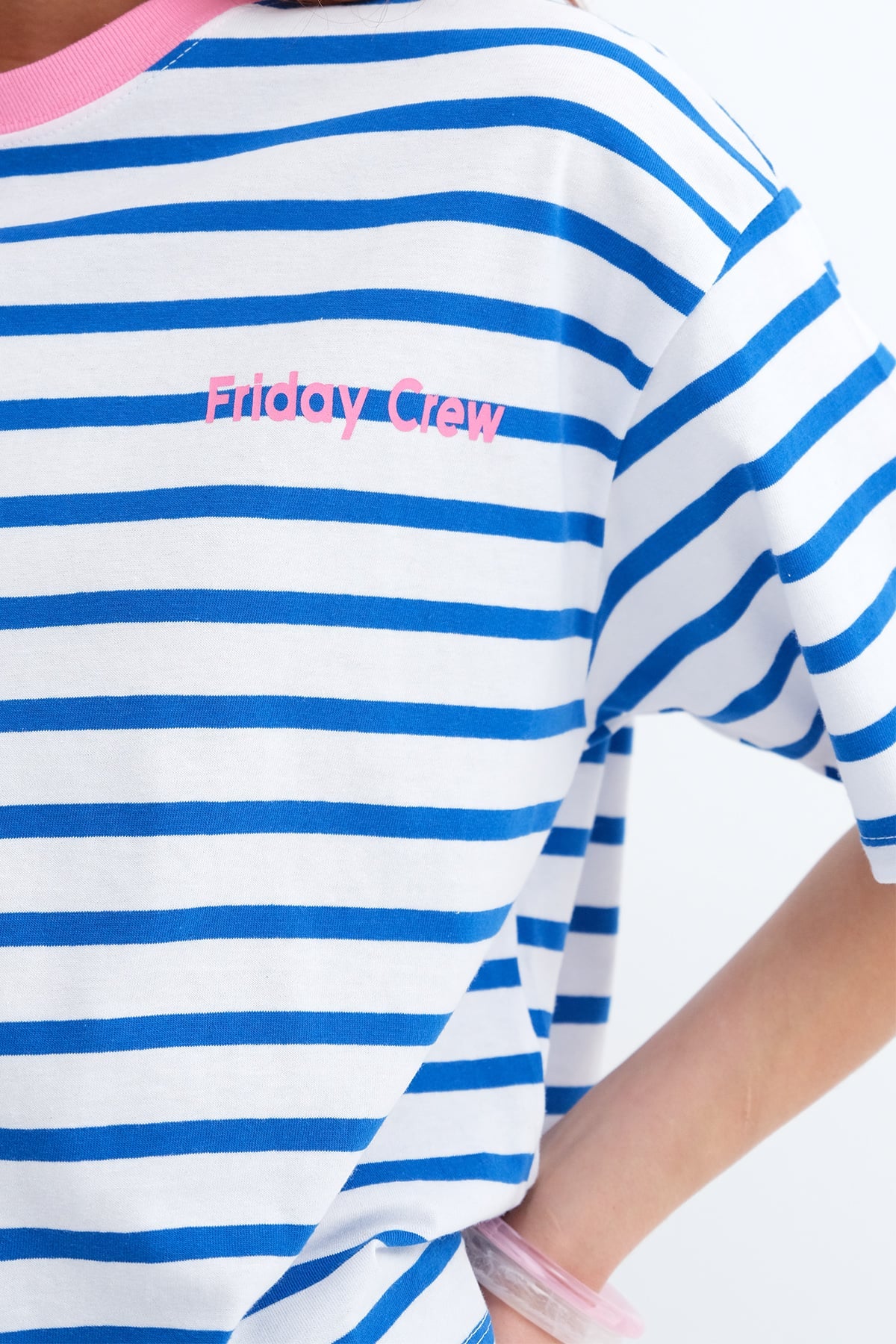 Blue---Ecru_Striped-T-Shirt-addax