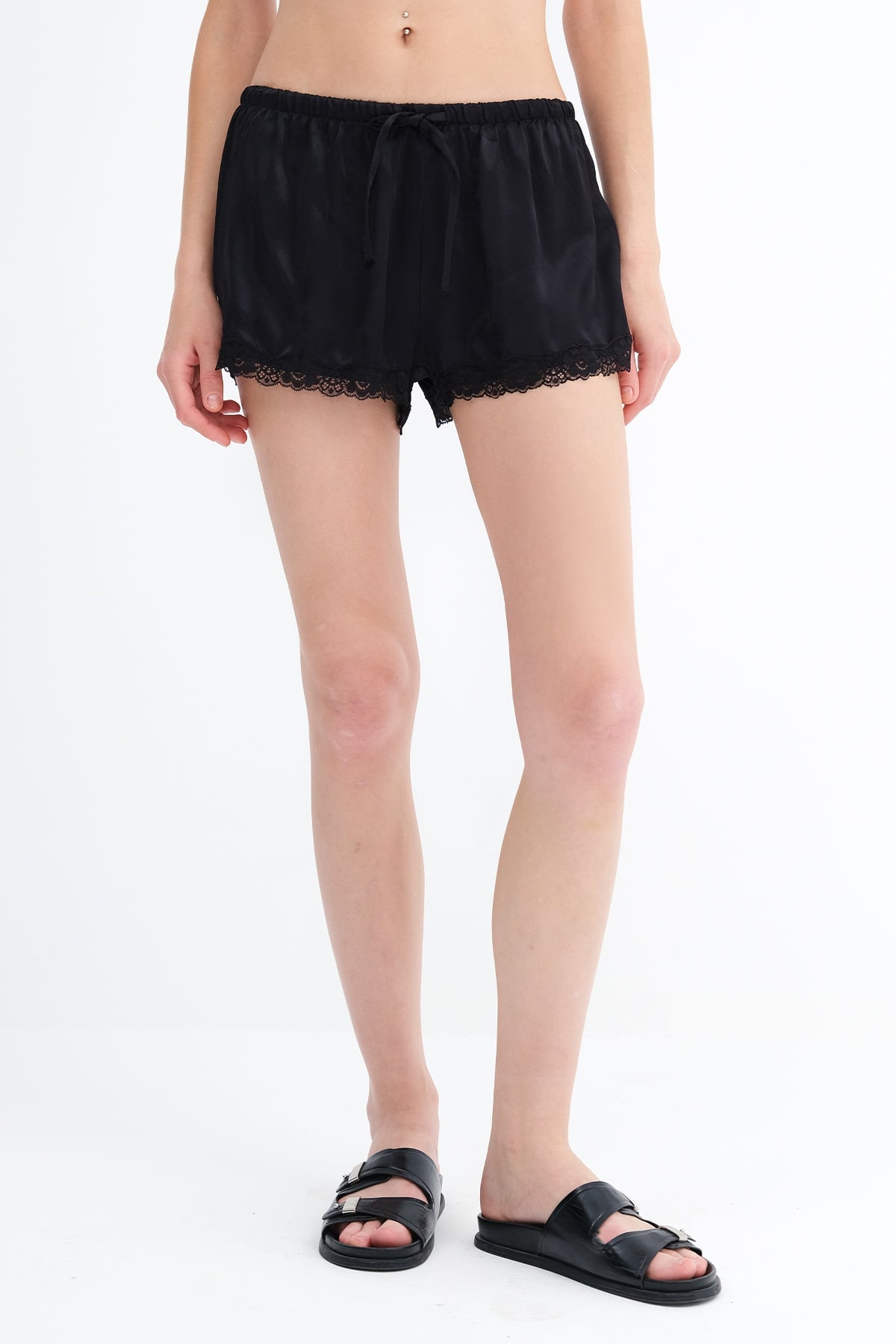Black_Lace-Hem-Satin-Shorts-addax
