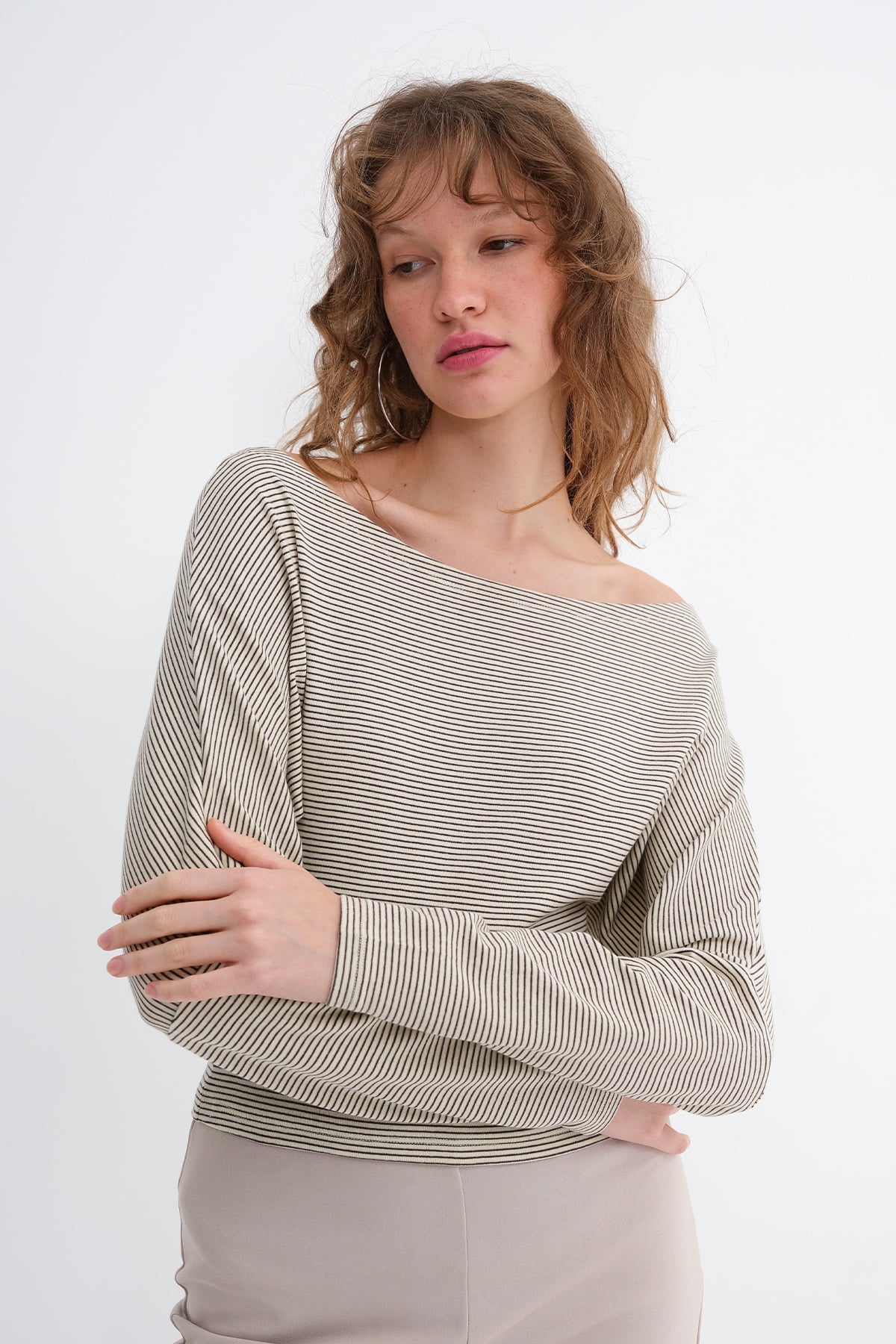 L.Yellow-S.brown_Striped-Long-Sleeve-Blouse-addax