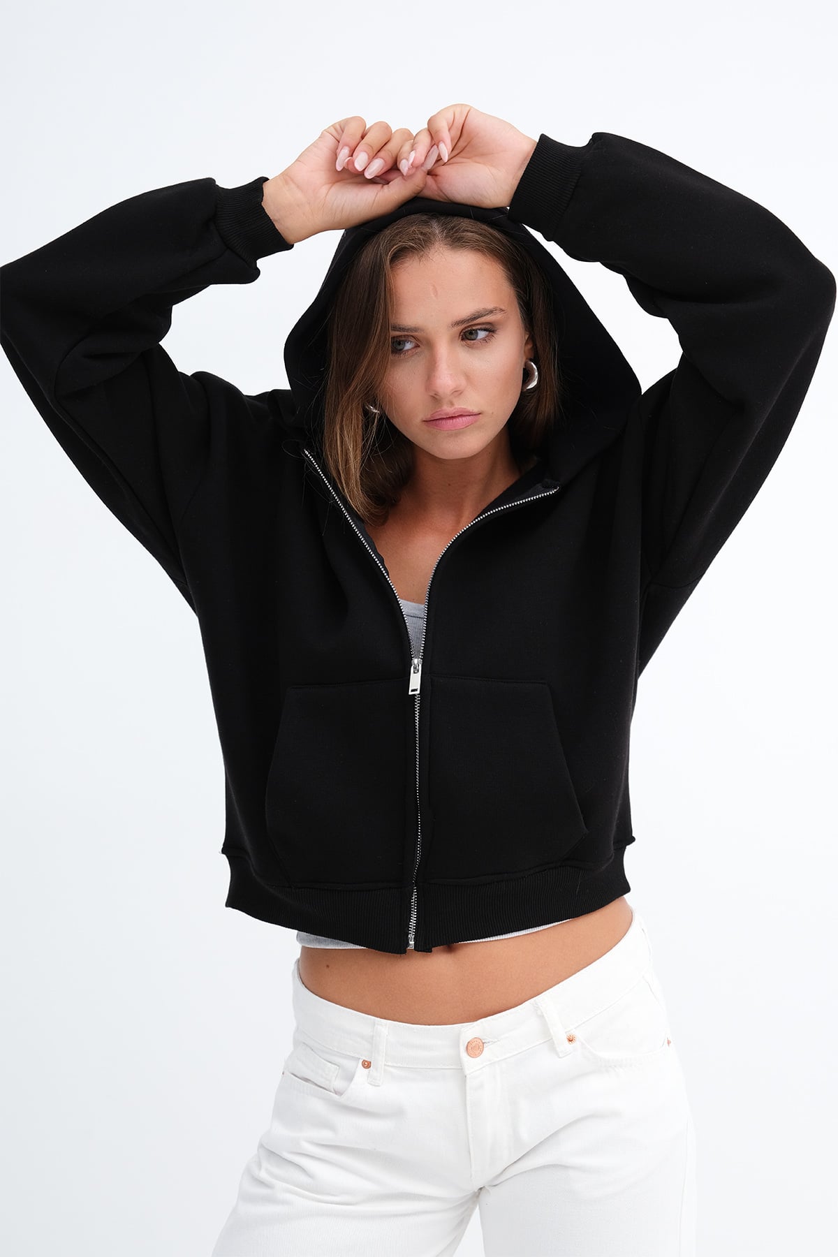 Black_Kapüşonlu-Şardonlu-Sweatshirt-H13246-addax