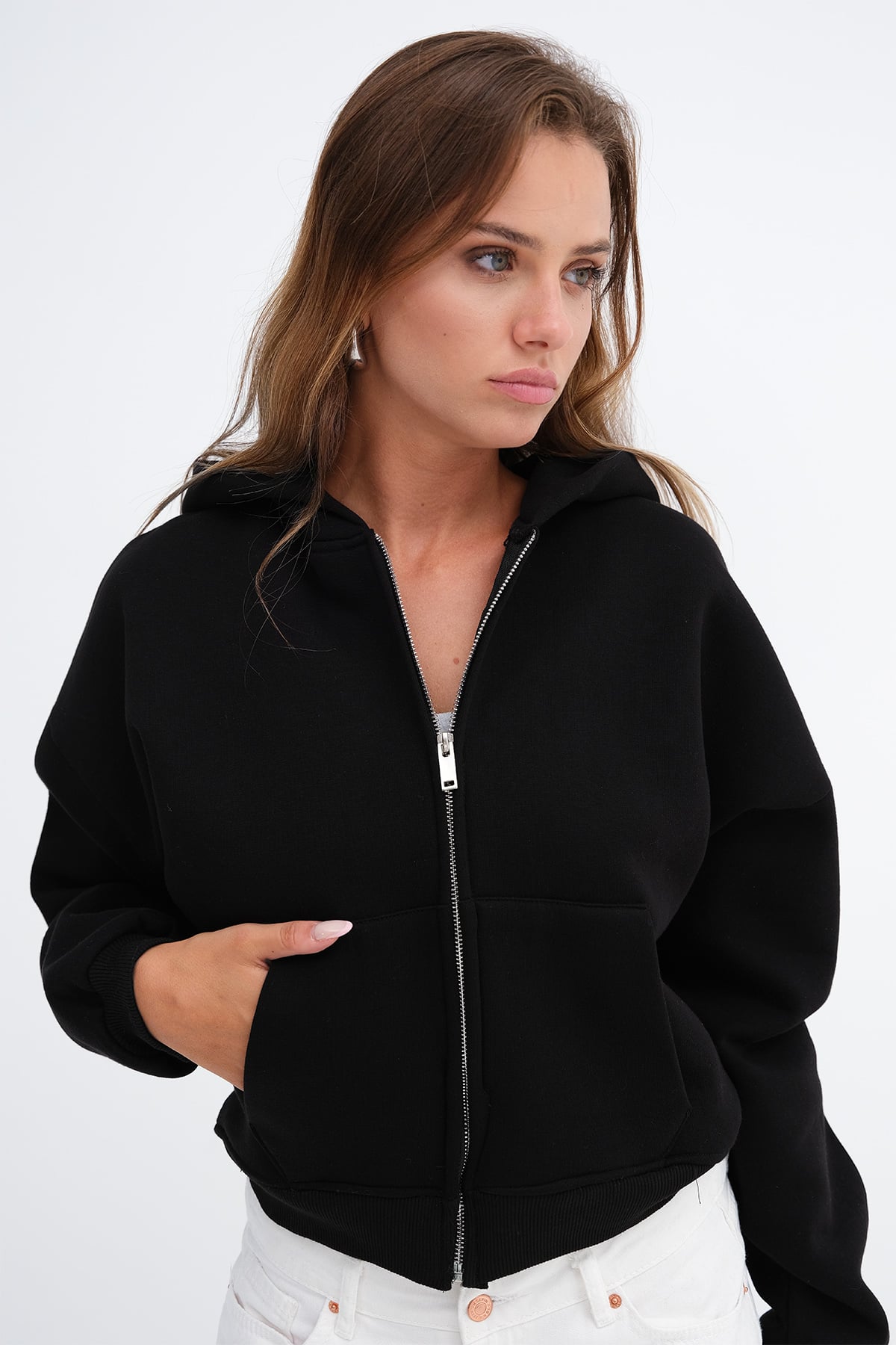 Black_Kapüşonlu-Şardonlu-Sweatshirt-H13246-addax