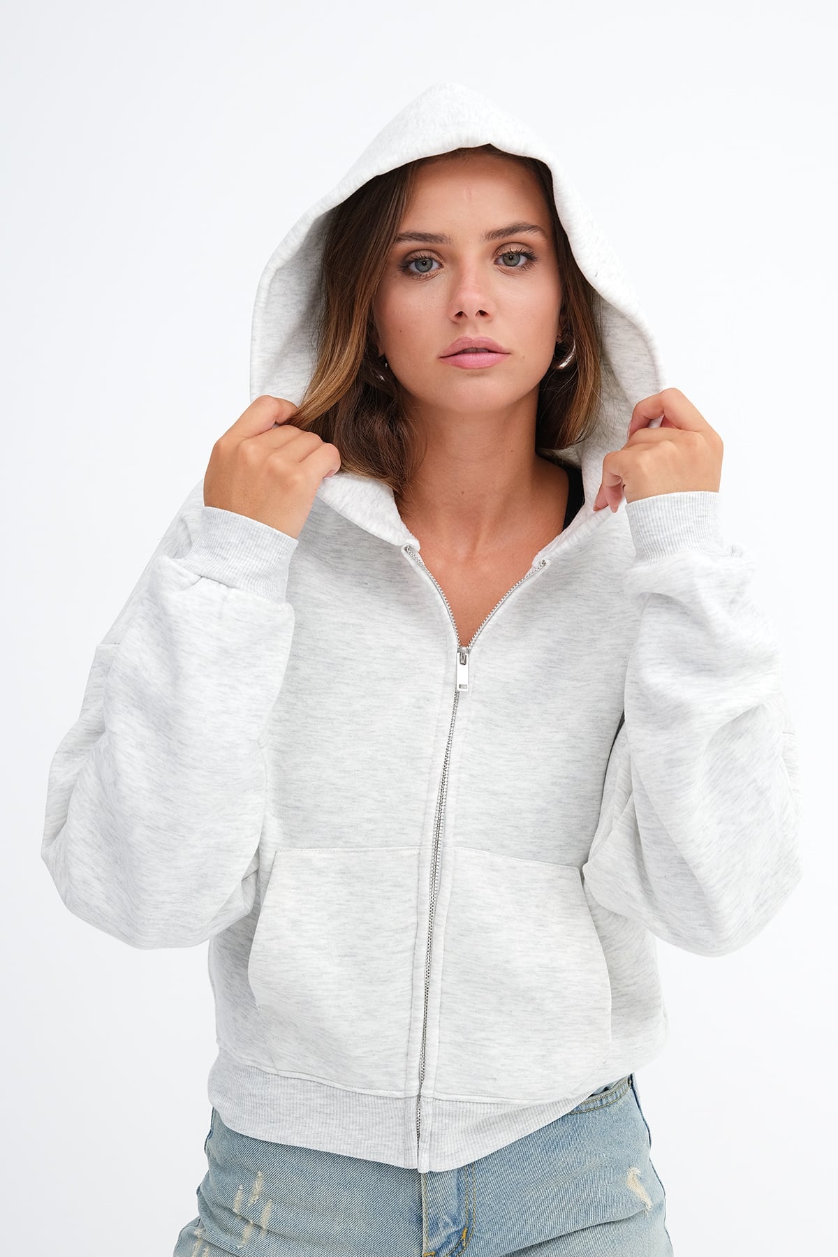 Grey-Melange_Kapüşonlu-Şardonlu-Sweatshirt-H13246-addax