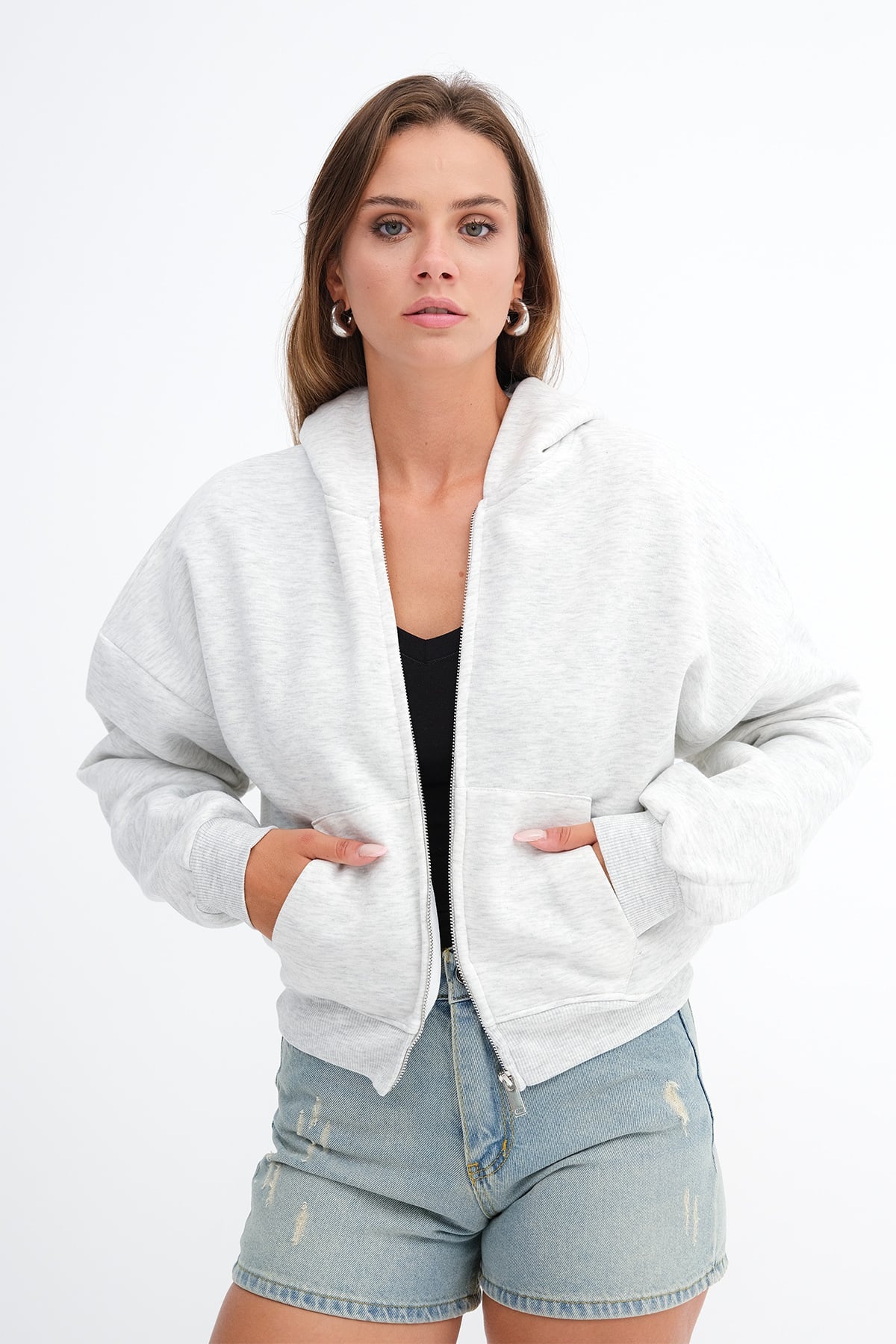 Grey-Melange_Kapüşonlu-Şardonlu-Sweatshirt-H13246-addax