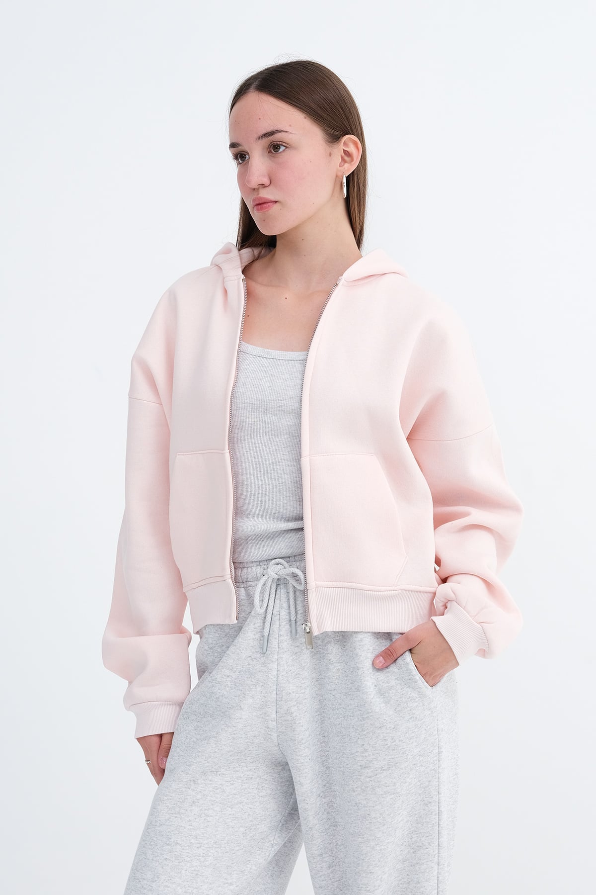 Sugar-Pink_Kapüşonlu-Şardonlu-Sweatshirt-H13246-addax