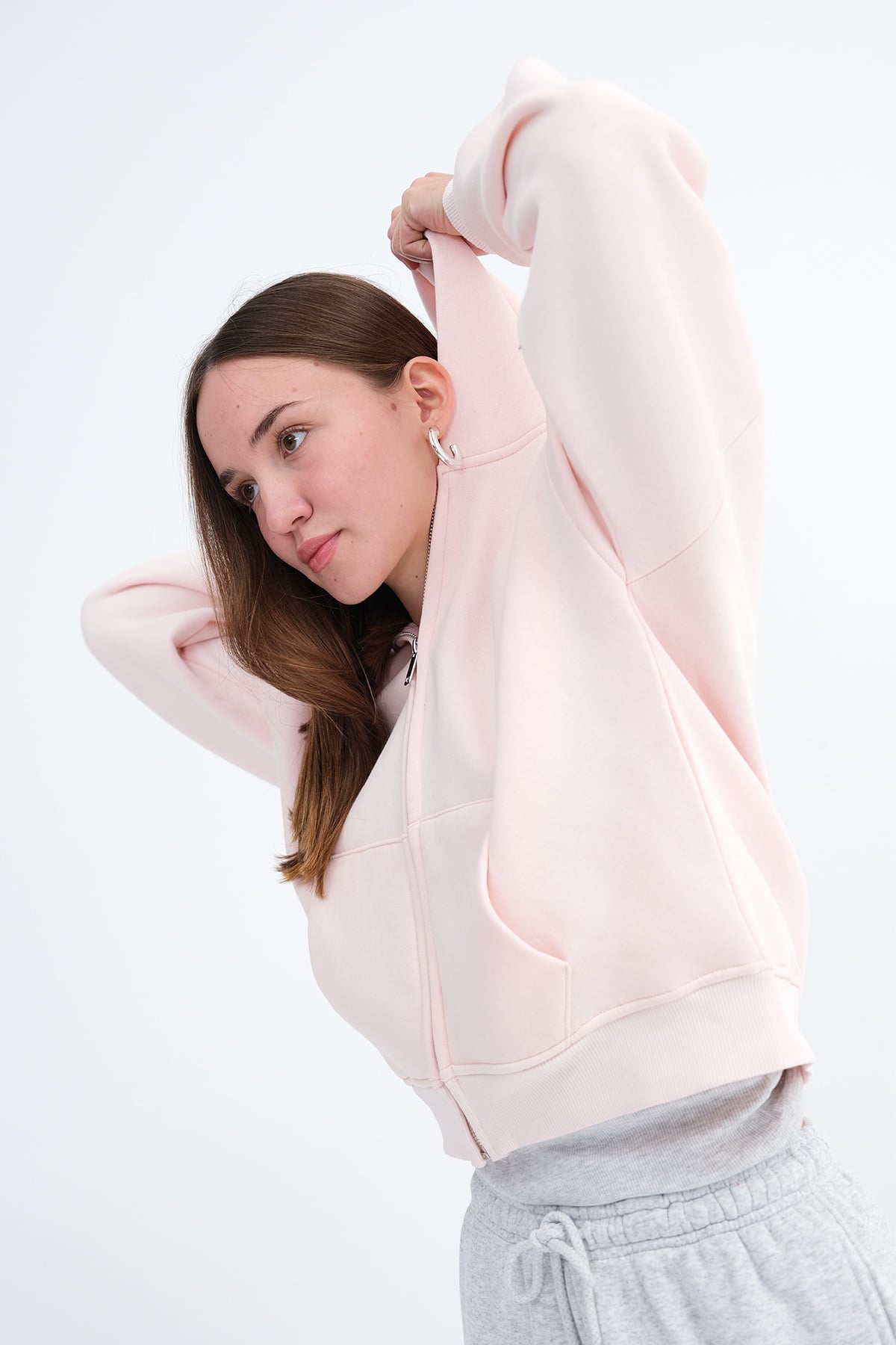 Sugar-Pink_Kapüşonlu-Şardonlu-Sweatshirt-H13246-addax