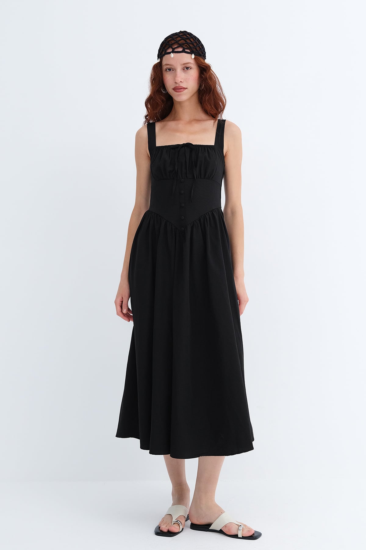 Black_Square-Neck-Midi-Dress-addax