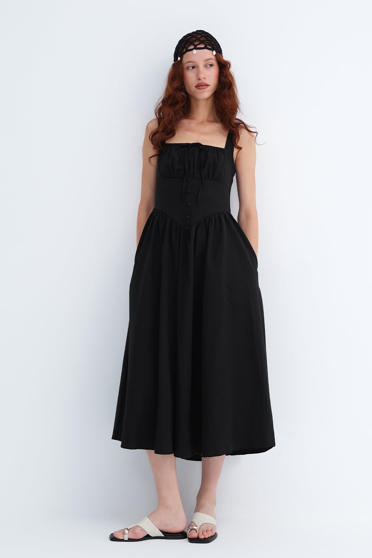 Black_Square-Neck-Midi-Dress-addax
