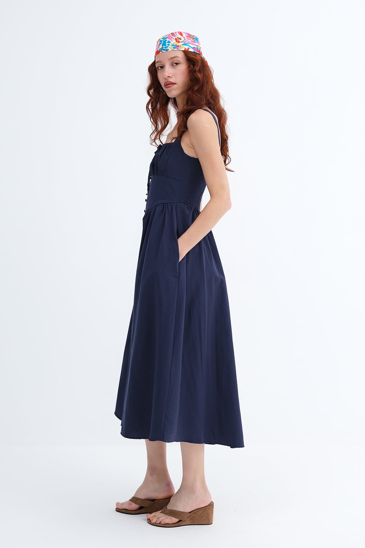Dark-Night-Blue_Square-Neck-Midi-Dress-addax