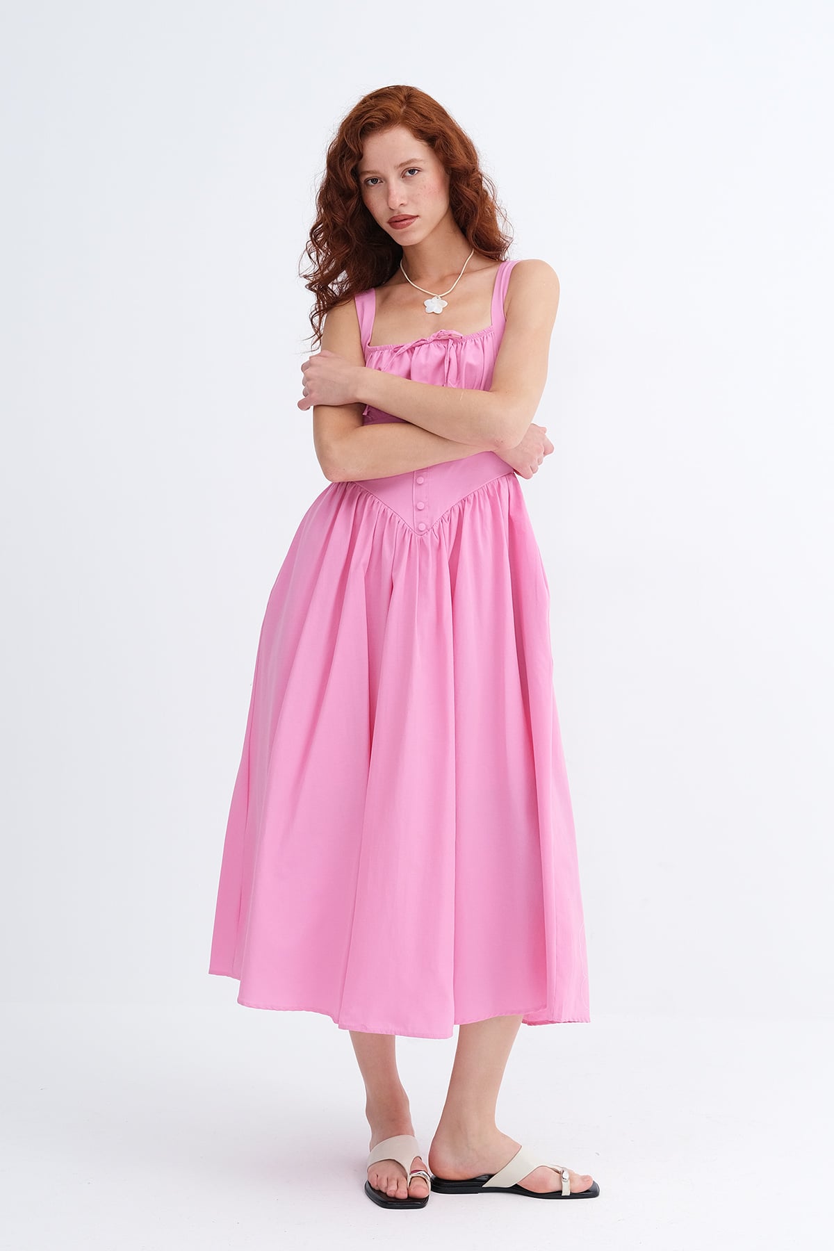 Sugar-Pink_Square-Neck-Midi-Dress-addax