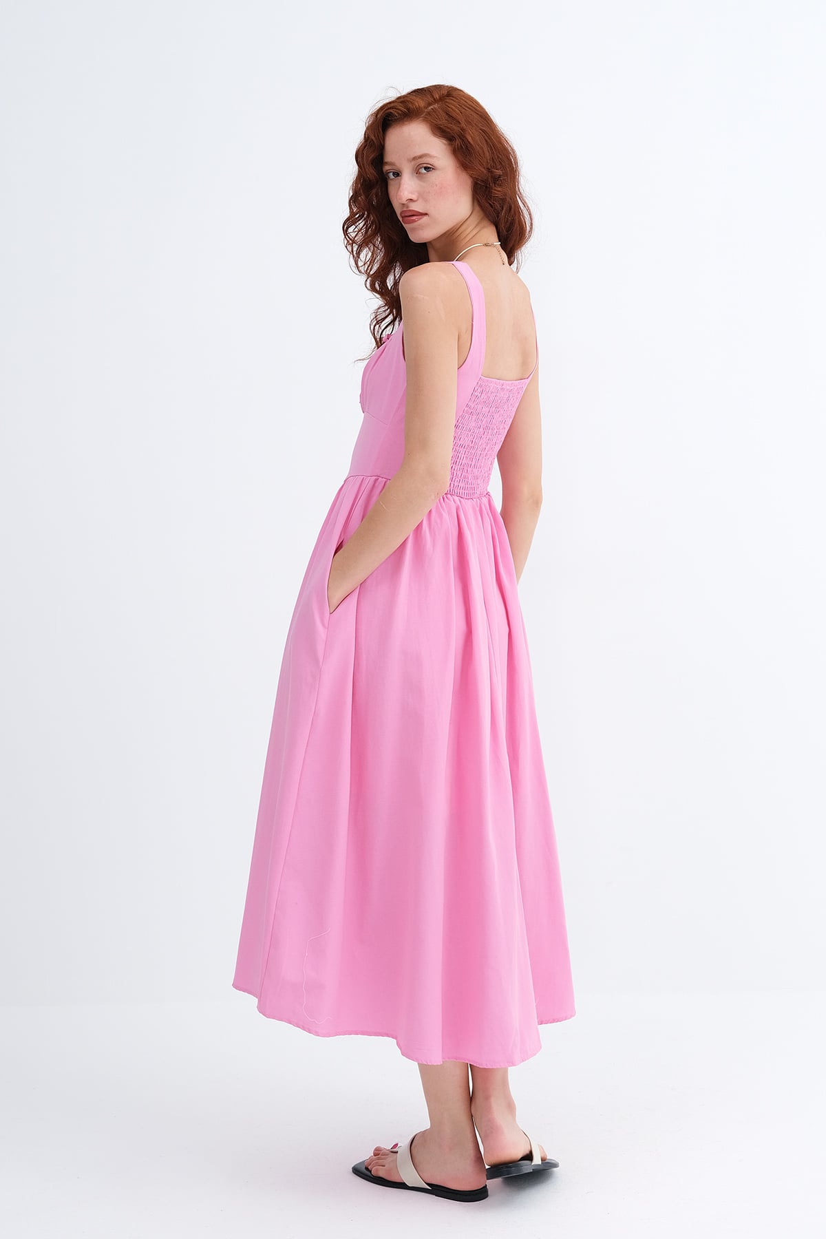 Sugar-Pink_Square-Neck-Midi-Dress-addax