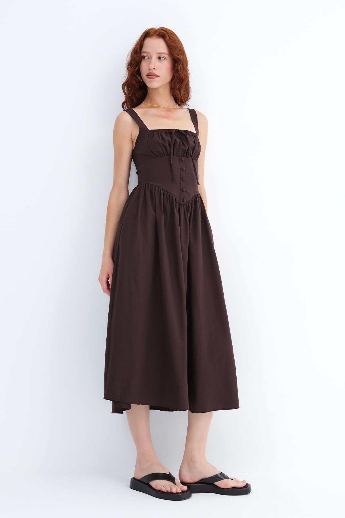 Bitter-Coffee_Square-Neck-Midi-Dress-addax