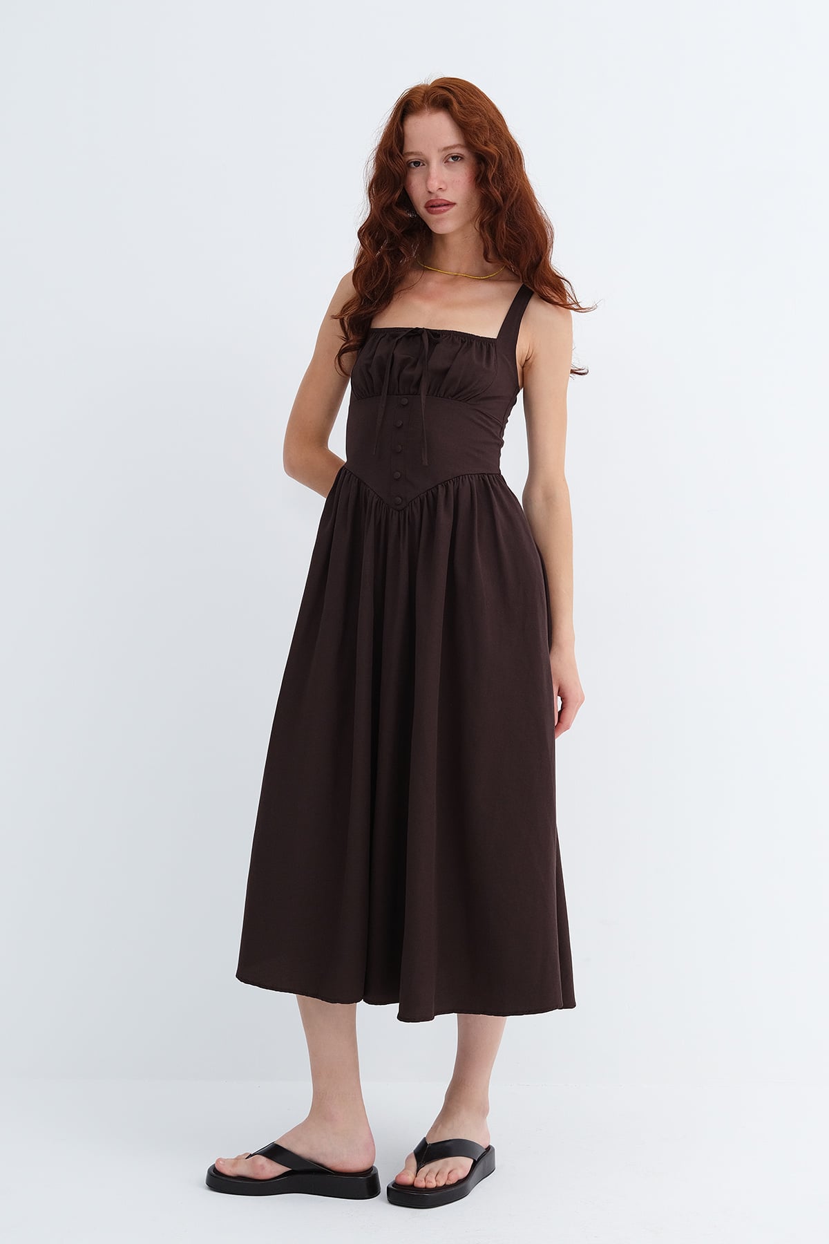 Bitter-Coffee_Square-Neck-Midi-Dress-addax