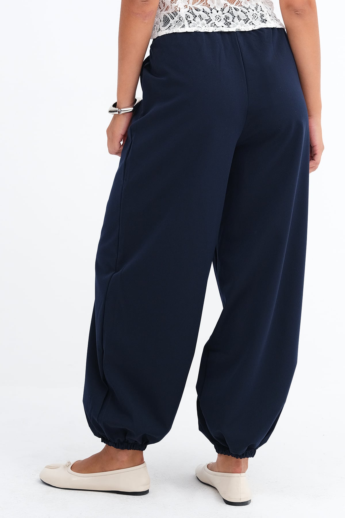 Dark-Night-Blue_Beli-Lastikli-Balon-Pantolon-PN02635-addax