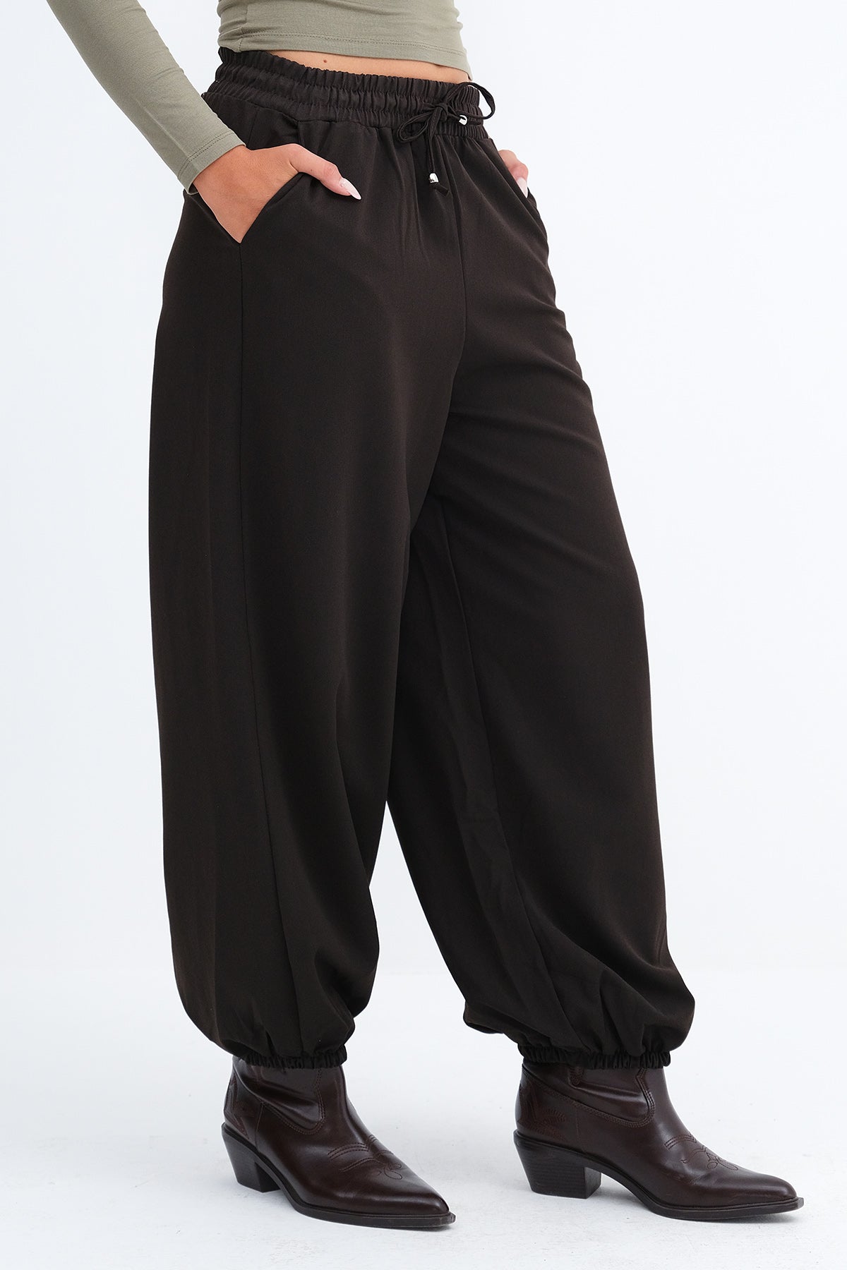 Bitter-Coffee_Beli-Lastikli-Balon-Pantolon-PN02635-addax