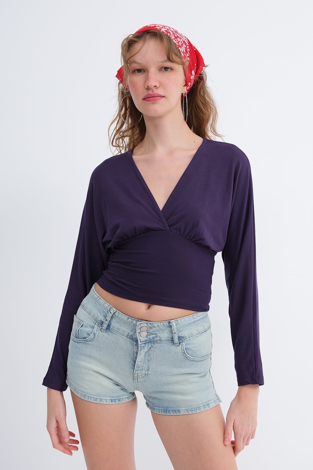 Purple_V-Neck-Long-Sleeve-Blouse-addax