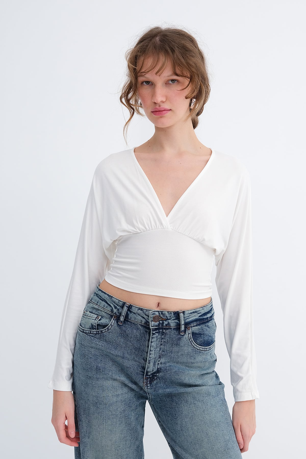 Ecru_V-Neck-Long-Sleeve-Blouse-addax