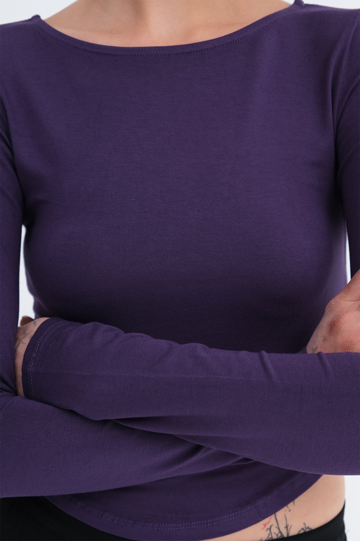 Purple_Bisiklet-Yaka-Basic-Bluz-B1025-addax